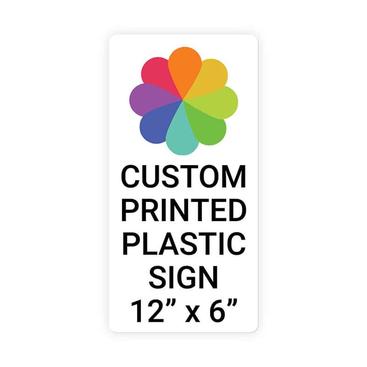 Color Sign Vertical 12" x 6"