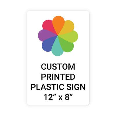 Color Sign Vertical 12 in x 8 in