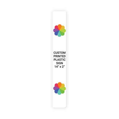 Color Sign Vertical 14 in x 2 in