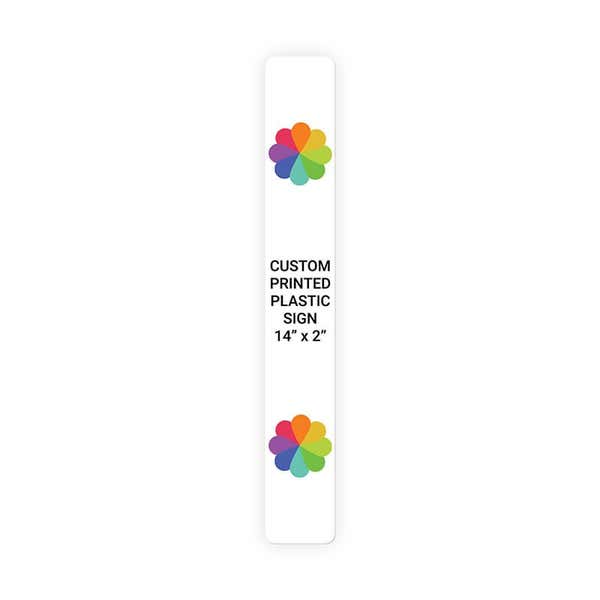 Color Sign Vertical 14" x 2"