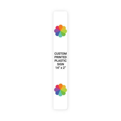 Color Sign Vertical 14 in x 2 in