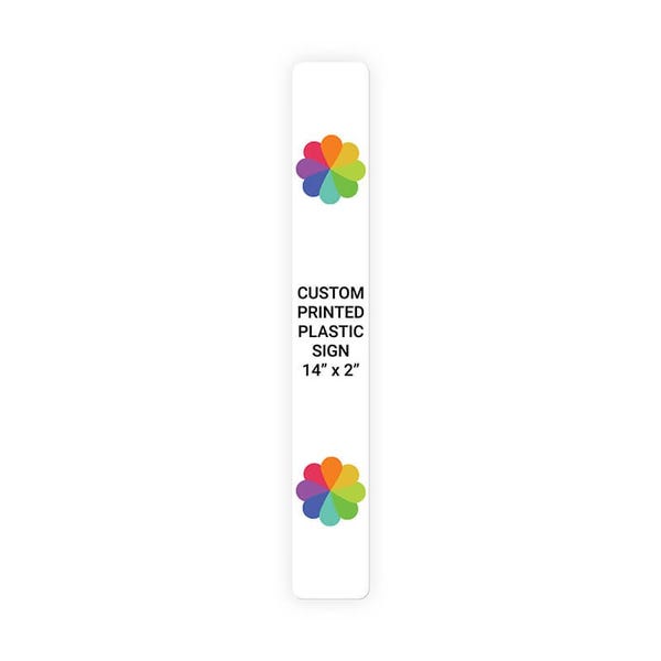Color 14" x 2" Vertical Sign 