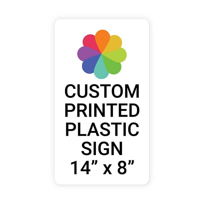 Color Sign Vertical 14" x 8"
