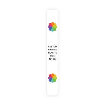 Color Sign Vertical 16 in x 2 in