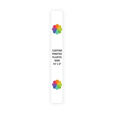 Color Sign Vertical 16 in x 2 in