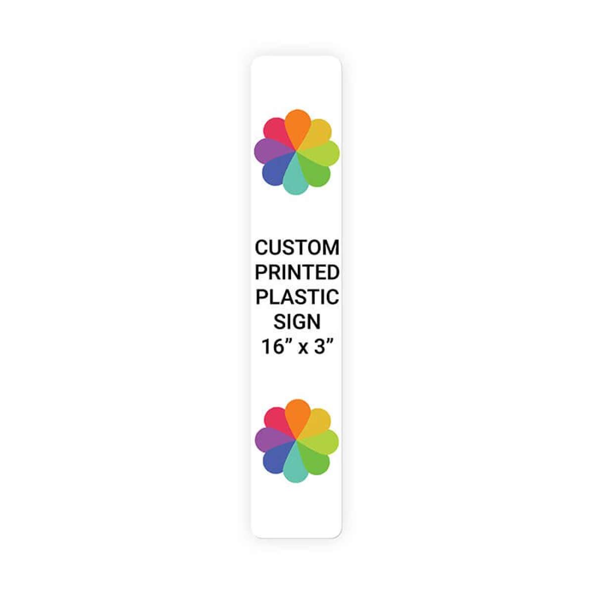 Color Sign Vertical 16" x 3"
