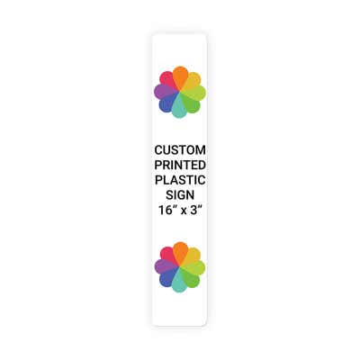 Color Sign Vertical 16 in x 3 in