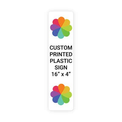 Color Sign Vertical 16 in x 4 in
