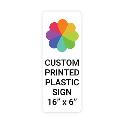 Color Sign Vertical 16 in x 6 in