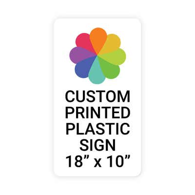 Color Sign Vertical 18 in x 10 in