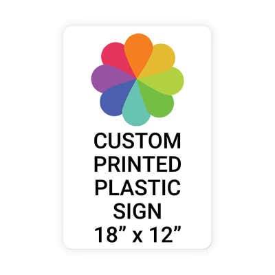 Color Sign Vertical 18 in x 12 in