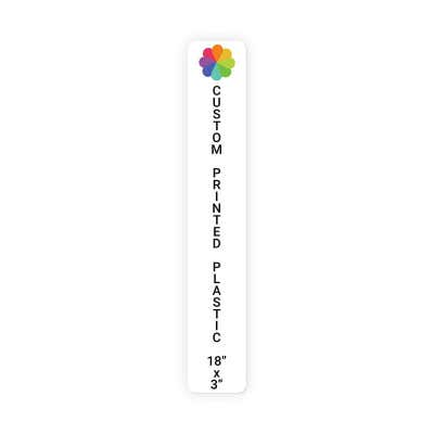 Color Sign Vertical 18 in x 3 in