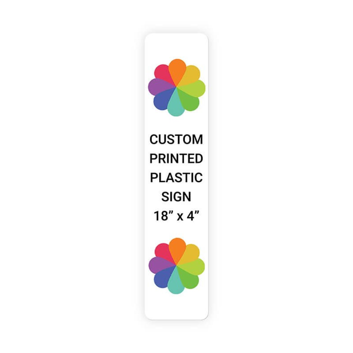 Color Sign Vertical 18" x 4"
