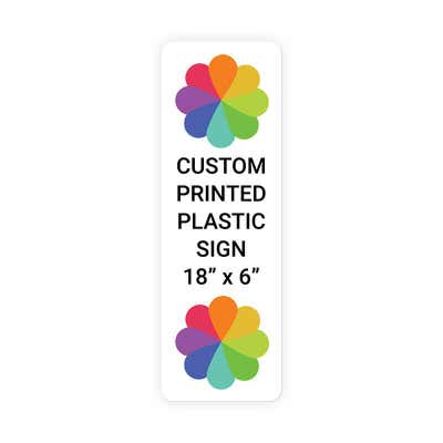 Color Sign Vertical 18 in x 6 in