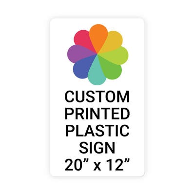 Color Sign Vertical 20 in x 12 in