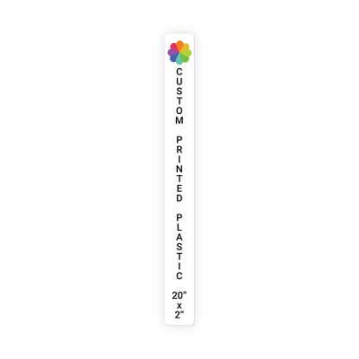 Color Sign Vertical 20 in x 2 in