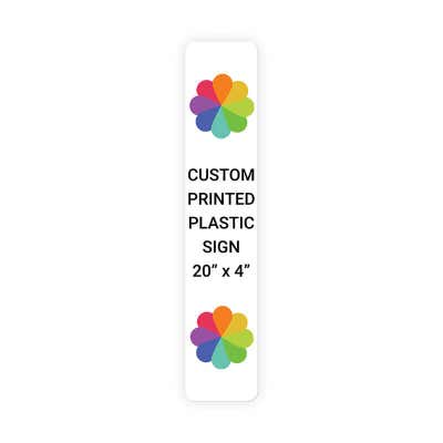 Color Sign Vertical 20 in x 4 in