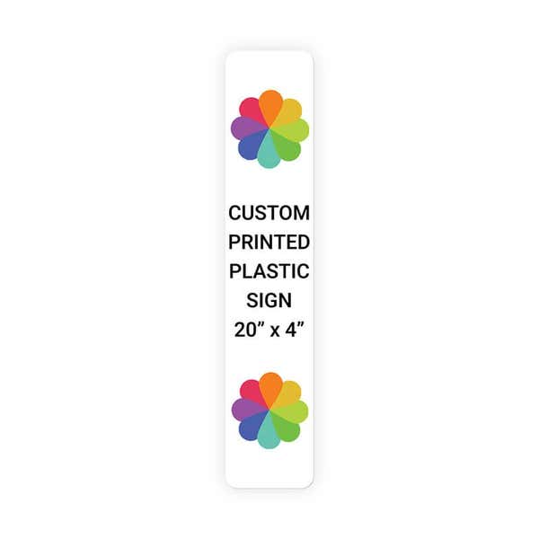 Color Sign Vertical 20" x 4"