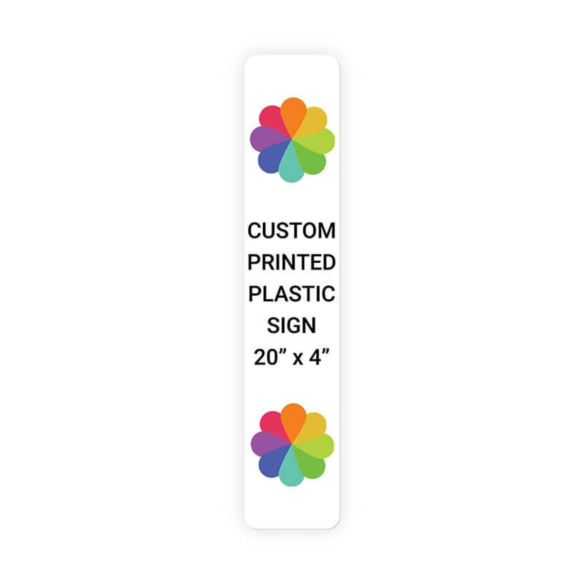 Color Sign Vertical 20" x 4"