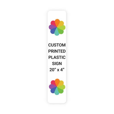 Color Sign Vertical 20 in x 4 in