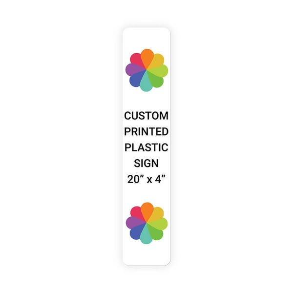 Color 20" x 4" Vertical Sign