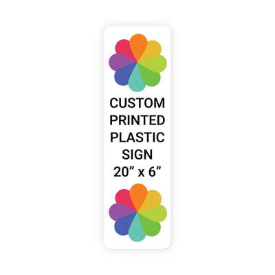 Color Sign Vertical 20 in x 6 in