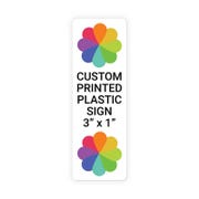 Color 3" x 1" Vertical Sign