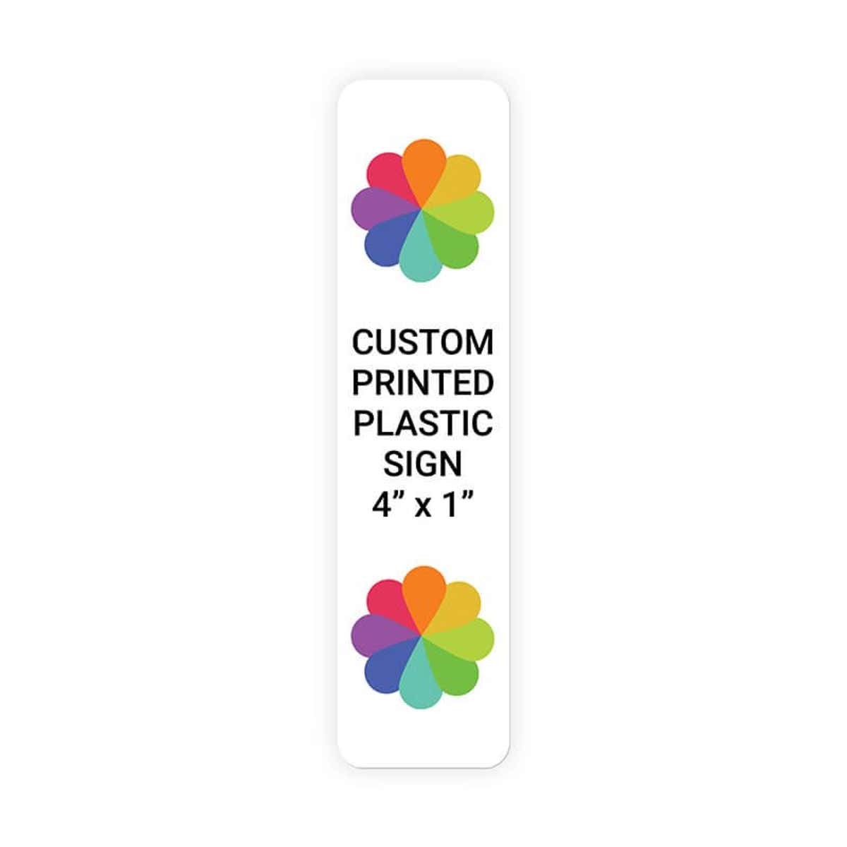 Color Sign Vertical 4" x 1"