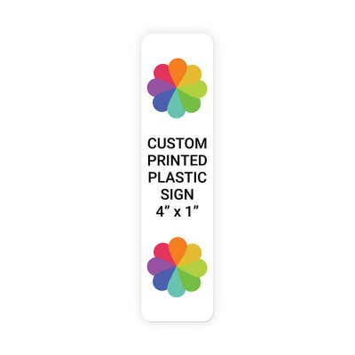 Color Sign Vertical 4 in x 1 in