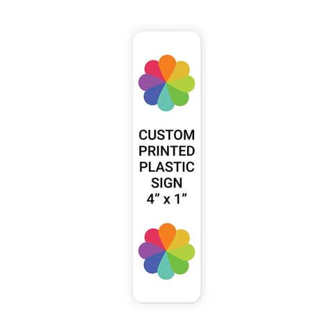 Color 4" x 1" Vertical Sign 