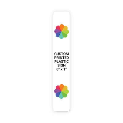 Color Sign Vertical 6 in x 1 in