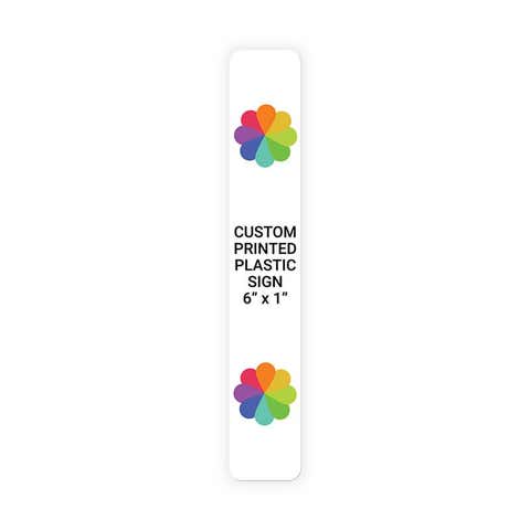 Color 6" x 1" Vertical Sign 
