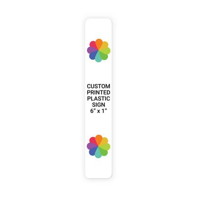 Color Sign Vertical 6 in x 1 in