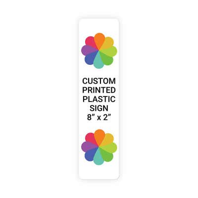 Color Sign Vertical 8 in x 2 in