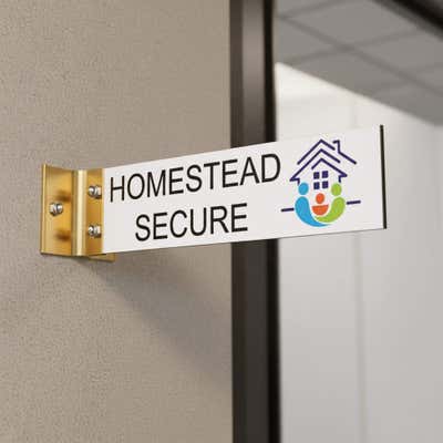Custom Text Full Color 2" x 8" Corridor Sign - alternate view