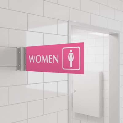Women's Room Icon 4" x 12" Corridor Sign - alternate view