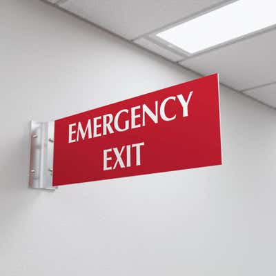 Custom Text 4" x 12" Corridor Sign - alternate view