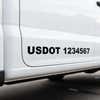 USDOT Number Vinyl Lettering on a white truck