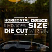 Horizontal Die Cut Vinyl Decal | Pick Your Size