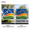 The opaque or clear versions of the window cling materials