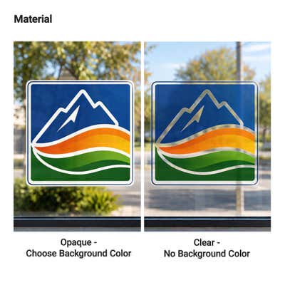 Custom 10" x 10" Square Static Window Cling - alternate view