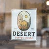 An opaque window cling for a coffee house with their logo