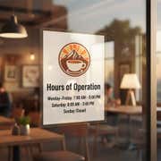 Custom 9" x 6" Vertical Static Window Cling