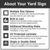 The durability and customization of the vertical yard sign