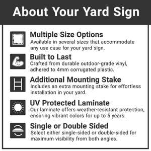 The durability and customization of the vertical yard sign