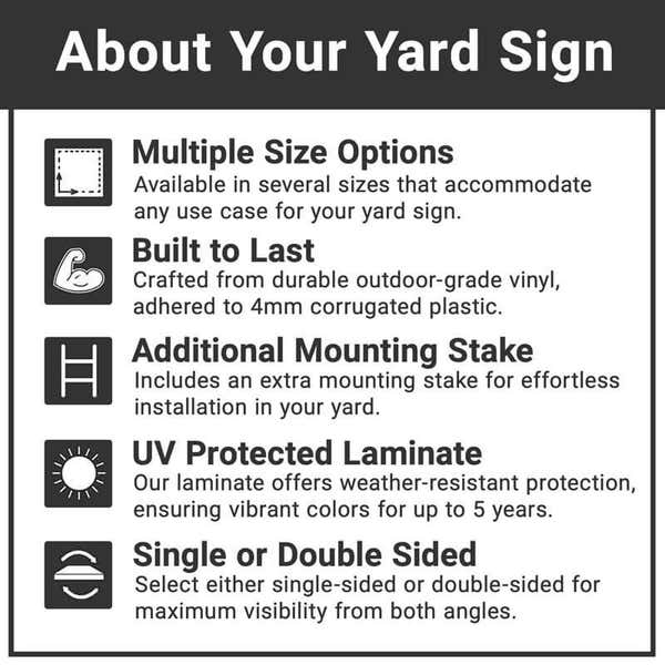 The durability and customization of the vertical yard sign