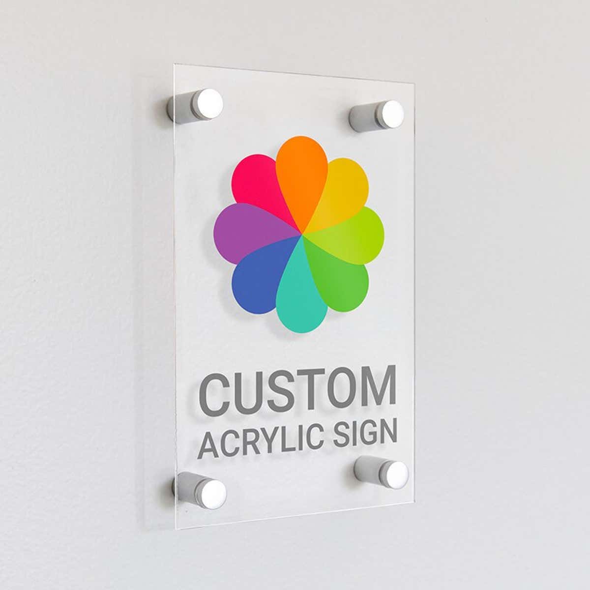 24"x12" Custom Acrylic Clear Signage
