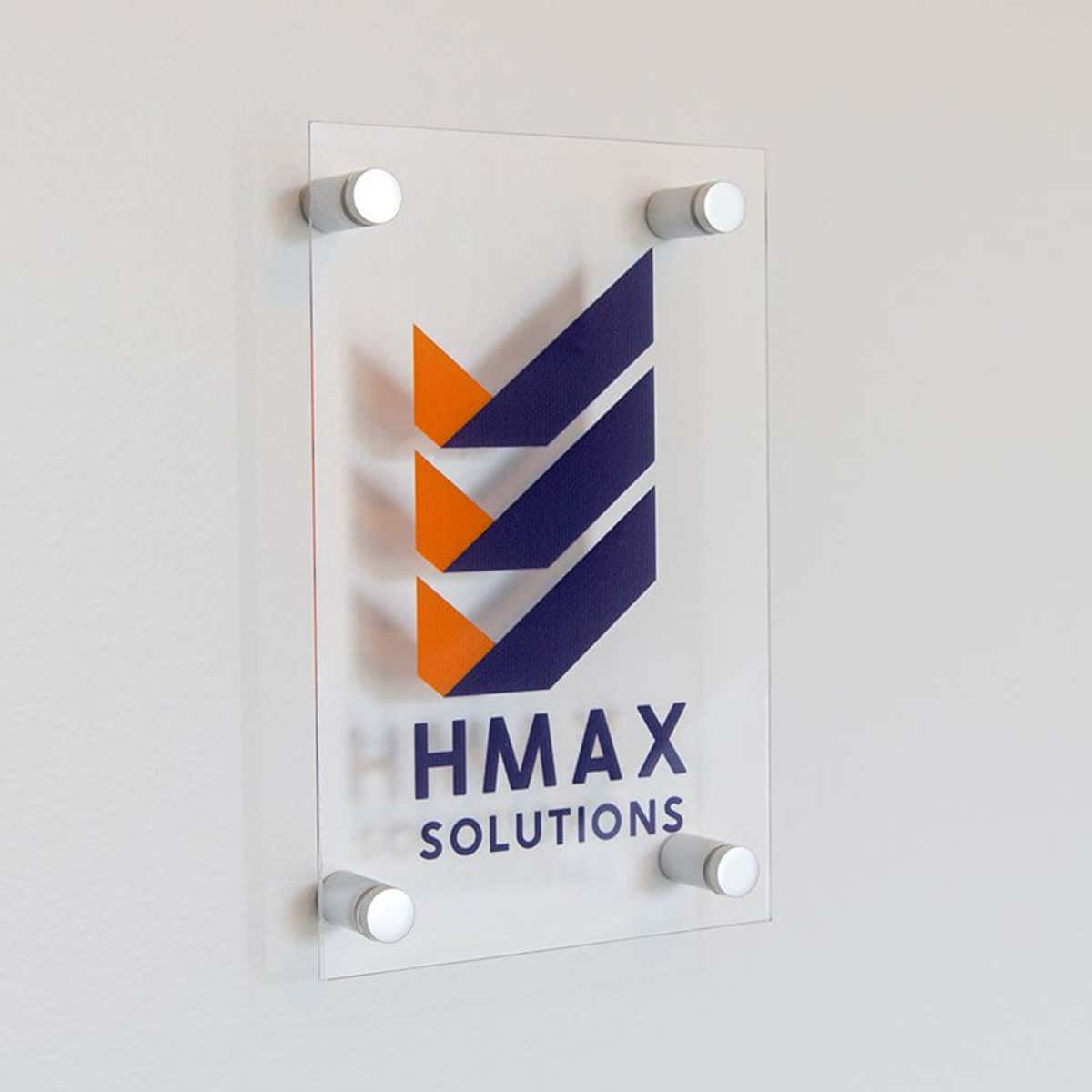 Custom Acrylic Sign with a Company Name and Logo