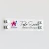 Custom clear acrylic sign with a logo and a name