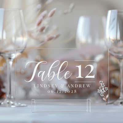 Acrylic Signs for Weddings, Clear Welcome Signs - alternate view
